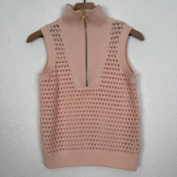 Varley Bains Half Zip Tank in Silver Peony Pink Size XS - Picture 2 of 6